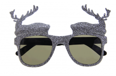 Silver Reindeer Holiday Fashion Glasses